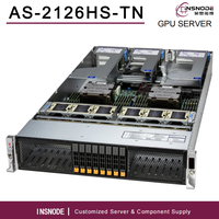 Serveur en rack 2U AS-2126HS-TN, double EPYC 9004/9005, 8 baies de disques 2,5 pouces à échange à chaud pour l'inédition d'IA, la virtualisation cloud et les charges de travail