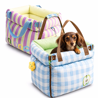 Coussin de voiture carré pour chien, lit de voyage pour animaux, imperméable, résistant à la fourrure, lavable, sangle de sécurité, pliable, vente en gros OEM