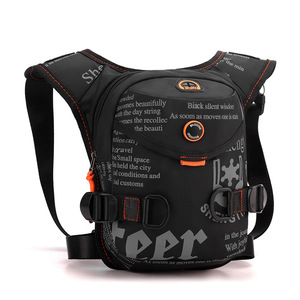 Multifunctional Chest Bag Water Resistant Gray Letter Pattern Outdoor Sports Crossbody Bag For Men Women - Product Image 5