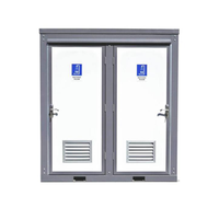 Toilettes mobiles portables certifiées CE, panneau sandwich, 1 poste, sanitaires temporaires extérieurs, relocalisation facile pour chantier de construction