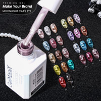Kit de vernis à ongles magnétique professionnel pour salon, gel UV effet perle longue durée, bouteille œil de chat clair de lune, végétalien