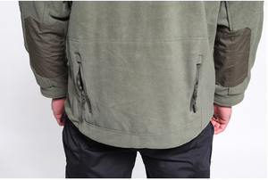 HBJ04 Men Sports and OD Green Fleece <b>Jacket</b> Coat Warm Thermal with Hoodie - Product Image 4