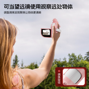 Microscopio digitale per bambini, <span class=keywords><strong>telescopio</strong></span> rosa portatile 2 in 1 per bambini di età compresa tra 4 e 6 anni, regalo di compleanno - Product Image 2