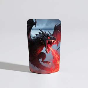 Vente en gros de sacs en mylar personnalisés pour Halloween pochette à pilules anti-odeur 3.5g pochette pour suppléments pochette debout à fermeture éclair - Product Image 2