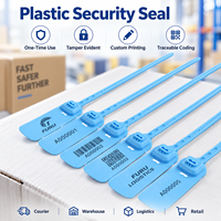 Scellé de sécurité en plastique à serrage progressif ST-PS-4002 avec code-barres, scellés de sécurité numérotés en plastique, scellé de sécurité en plastique à verrouillage
