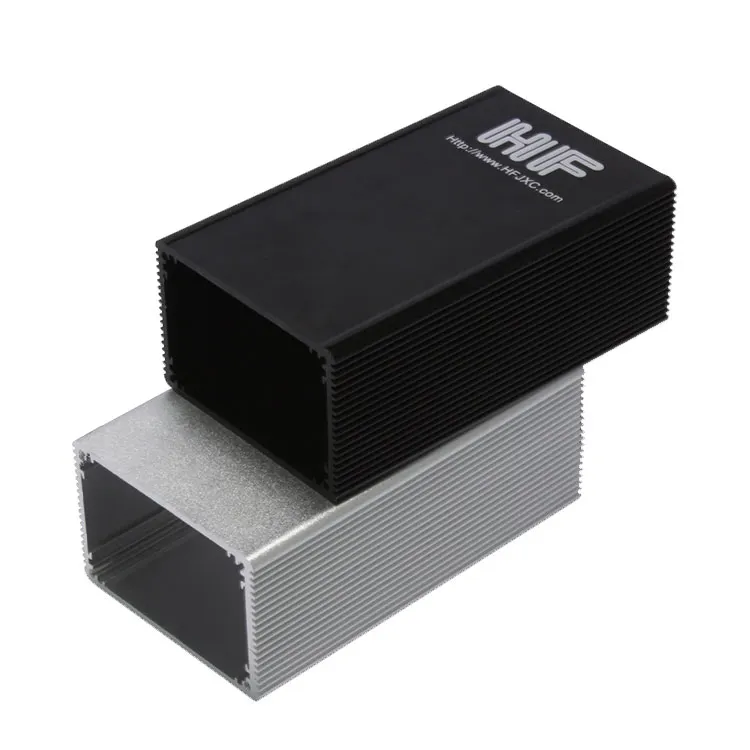 Gümüş anodizasyon alüminyum kutu elektronik muhafazası üreticileri ODM OEM özelleştirmek güç elektronik ekipman durumda