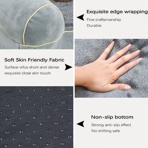 럭셔리 XL 벨벳 애완 동물 소파 침대 겨울 동물 패턴 빨 개 슬리핑 쿠션 라운지 미끄럼 방지 바닥 폼 소재 - Product Image 4