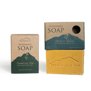 Custom Design Printing Brown 300Gsm Kraft Paper Soap Bar Packaging Box Soap Paper Box
