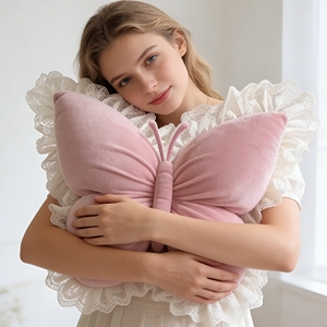 Oreiller en dentelle papillon épaissi et amélioré |   Coussin en mousse à mémoire <span class=keywords><strong>de</strong></span> forme ultra-doux <span class=keywords><strong>de</strong></span> luxe pour chambre, canapé et voiture - Product Image 1