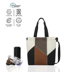 <span class=keywords><strong>Sac</strong></span> à <span class=keywords><strong>bandoulière</strong></span> tricoté pour femme, nouveau style, en tissu patchwork tendance, résistant à l'usure, en polyester, <span class=keywords><strong>avec</strong></span> une seule sangle - Product Image 2