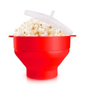 Molde de Silicona Plegable para Palomitas de Maíz para Microondas, Estilo Americano, Lavable, Reutilizable, con Asa, Ecológico, con Logotipo Personalizable - Product Image 1
