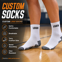 Chaussettes de course personnalisées en tricot unisexe, chaussettes de sport de basketball, chaussettes d'entraînement athlétique avec logo personnalisé