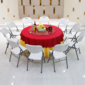 <span class=keywords><strong>Table</strong></span> <span class=keywords><strong>de</strong></span> salle <span class=keywords><strong>à</strong></span> <span class=keywords><strong>manger</strong></span> ronde moderne pliable, durable, légère et imperméable en plastique pour villa, <span class=keywords><strong>jardin</strong></span> extérieur, <span class=keywords><strong>salon</strong></span>, hôtel, banquets - Product Image 3