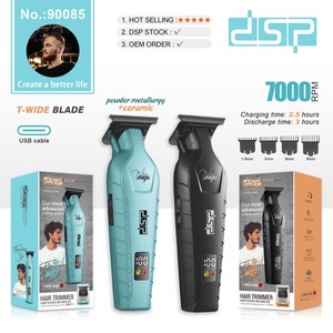 Tondeuse à cheveux Dsp Iencore, lame en acier inoxydable, écran LCD, étanche, alimentée par batterie, avec peignes pour usage domestique - Product Image 3