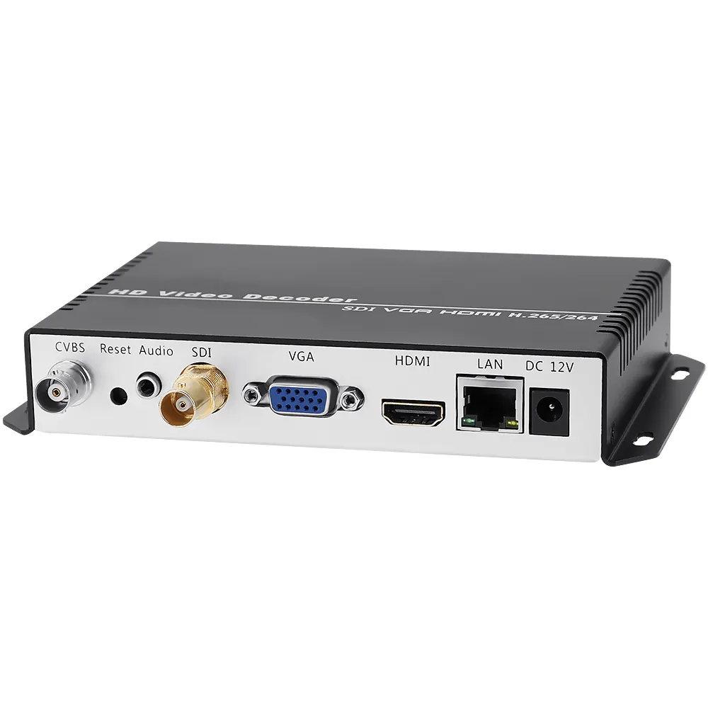 4K HD HEVC H.265 H264 IP SRT RTMP RTMPS Để SDI HDMI CVBS VGA Âm Thanh Video Giải Mã Cho IP Camera