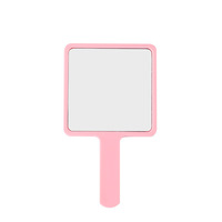 Miroir de poche compact personnalisé avec logo, petit miroir de voyage en plastique, miroir de maquillage à main, miroir cosmétique à marque privée