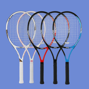<span class=keywords><strong>Raquette</strong></span> de tennis en fibre de carbone durable, <span class=keywords><strong>raquette</strong></span> de tennis pour débutants, <span class=keywords><strong>raquette</strong></span> de tennis pour un seul joueur en plein air, antidérapante, absorbant les chocs - Product Image 2