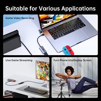 Tarjeta de Captura de Video HDMI Biaze 1080P 60Hz, Dispositivo de Captura USB 3.0/Tipo-C de Aleación de Aluminio 4K para Entrada de Video para Juegos y Transmisión en Vivo