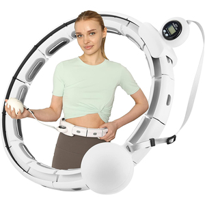 Smart Weighted <strong>Hoop</strong> for Adults Detachable 360 Degree Auto-Spinning <strong>Ball</strong> Fitness Ring <strong>Hoop</strong> Massaging Feature for <strong>Exercise</strong> Circles - Product Image 2