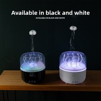 Diffuseur d'arômes en forme de méduse, nouveau style, humidificateur électrique à huile essentielle, anneau de brume, éclairage LED sept couleurs, pour bureau