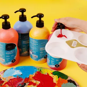 Tinta acrílica atacado 1L direto da fábrica barril grande 48 cores pintura de parede à prova d'água conjunto de tinta acrílica