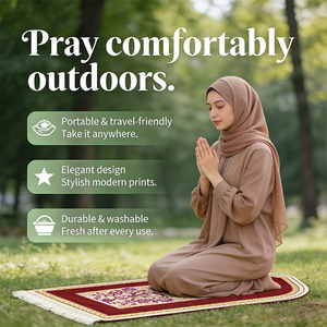 <span class=keywords><strong>Tapis</strong></span> <span class=keywords><strong>de</strong></span> <span class=keywords><strong>prière</strong></span> ergonomique islamique épais et <span class=keywords><strong>orthopédique</strong></span> personnalisé pour couple, avec nom, vente en gros, en vrac - Product Image 4