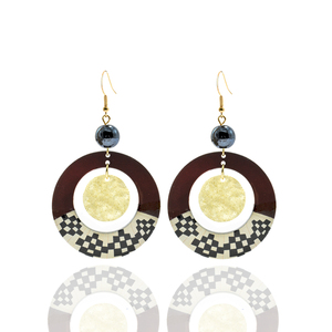 Pendientes Boho de Playa Joyería de Moda Hawaiana Polinesia Pendientes Tribales de Acrílico y Acetato para Mujeres y Niñas Regalos - Product Image 4