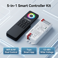 Strip LED RGBWW Warna Tunggal MAXILUX Berkualitas Tinggi Kompatibel Tuya, Dilengkapi Remote Kontrol Fleksibel WIFI RF 5-in-1