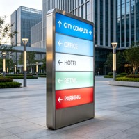 Plaques directionnelles LED multicolores personnalisées, enseignes publicitaires commerciales pour centres commerciaux, hôpitaux, communautés et zones industrielles