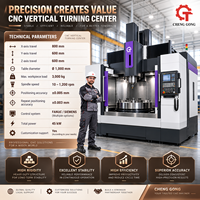 Machine de tournage et d'alésage verticale CNC à double colonne avec table rotative, machine de découpe de métaux à broche, tour vertical CNC US EU