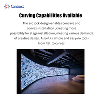 Écran LED incurvé Canbest 4x3m pour extérieur P2.6 P3.91, panneau mural vidéo LED pour scène de concert extérieure 500x1000mm 3.9mm