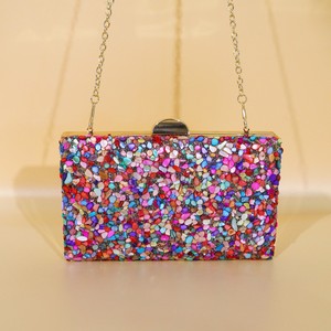 Fashion New Horizontal Square Sunflower Fully Diamond-<b>studded</b> Exquisite Polyester Evening Clutch Party Handheld <b>Bag</b> - Product Image 3