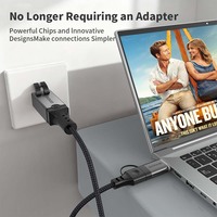 Câble Ethernet Type C vers RJ45 Cat 8 1000 Mbps, carte réseau externe Plug-and-Play avec puce intelligente pour ordinateurs portables/téléphones/tablettes