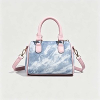 Sacs à main pour femmes en denim, sacs fourre-tout avec poignée contrastée, pochette pour femmes, directement de l'usine
