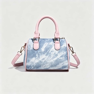 Borse da <span class=keywords><strong>Donna</strong></span> in Denim Direttamente dalla Fabbrica, Borsa a Tracolla con Manico a Contrasto, Pochette da <span class=keywords><strong>Donna</strong></span> - Product Image 1