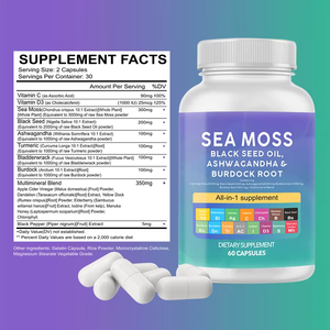 Yeni Shilajit kapsülleri Fulvic mineraller deniz yosun doğal karışımı ashashandha shilajit kapsül kompleksi hepsi bir arada deniz yosun kapsülleri - Product Image 3