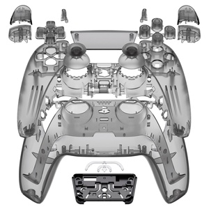 Pour manette PS5 BDM-030/040/050, ensemble complet de coque avec bouton, pavé tactile, coque de remplacement DIY transparente noire, plaques avant et arrière - Product Image 3