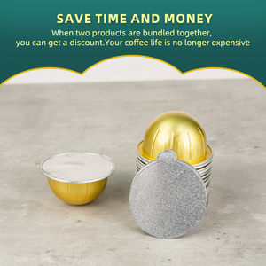 50pcs Refillable Espresso Pods Tương thích với Nespresso vertuoline Máy tái sử dụng viên nang cà phê Refill Kit - Product Image 6