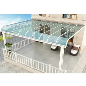 Riparo pioggia all'aperto tettoia Patio tettoia in alluminio a baldacchino Villa moderna tenda da sole