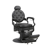 Cuir de mode de chaise de barbier étendu de style vintage durable réglable en hauteur pour salon de beauté