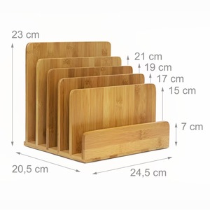 Autonomy Wooden <b>File</b> Rack Letter Holder Desktop <b>Organizer</b> Storage Rack For Office Home Use - Product Image 3