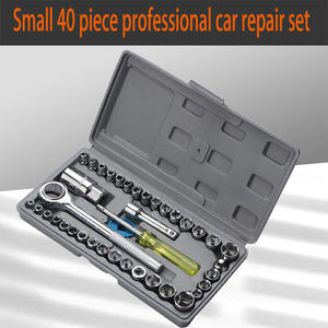 Jeu de douilles d'entraînement de 1/4 et <span class=keywords><strong>3</strong></span>/<span class=keywords><strong>8</strong></span> pouces Jeu de clés à cliquet de 40 pièces pour la réparation automobile et moto - Product Image 5