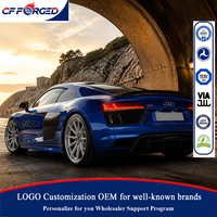 Jantes forgées sur mesure de luxe monobloc 20 pouces en argent brossé 5x112 pour Audi R8 Type 4S Supercar haute performance