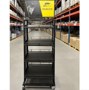 Vente en gros de présentoirs en métal à 3 niveaux Support de sol pour affichage de batterie de voiture ou d'huile moteur - Product Image 2