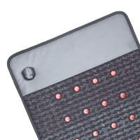 Matelas de massage chauffant infrarouge médical Luxuryade G2611 avec 8 pierres précieuses arc-en-ciel, thérapie par photons PEMF et lumière rouge pour le corps
