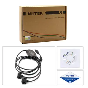 UOTEK Conversor USB para RS-232 de grau industrial, 2 portas, cabo USB2.0 para RS232, conector de expansão DB9 Com, adaptador UT-8812