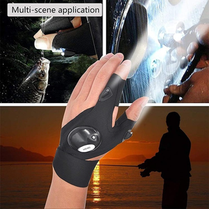 Fingerless <b>Glove</b> LED Flashlight Waterproof <b>Torch</b> Outdoor Tool Fishing Camping Hiking Survival Multi Light Tool - Product Image 2