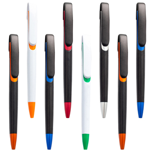 Promotional Plastic Ballpoint <b>Pen</b> Custom Logo Banner Sports Style Multi-Functional Novelty Writing Width 1.0mm Black/Blue Ink - Product Image 1