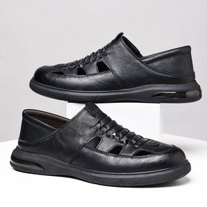 Men's <b>Sandals</b> Soft Sole Breathable <b>Closed</b> <b>Toe</b> Outdoor Casual Shoes Low Heel Rubber Outsole 2024 Summer New Style - Product Image 3