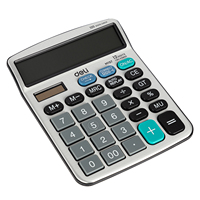 Deli EM19710 Calculatrice de bureau Calculatrice en métal à 12 chiffres